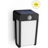 Philips 8720169265486 Outdoor solar Shroud solárne nástenné svietidlo so senzorom PIR LED 2,3W 250/25lm 2700K IP44 čierna, biela