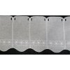 záclona na vitrážku kvety 11383 biela 60 cm