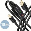 AXAGON ADR-215B, USB 2.0 A-M -> B-M aktívny prepojovací / repeater kábel, 15m Axagon