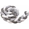 T-Tomi Pletený Mantinel Viacfarebný 180 Cm-WHITE + GREY + ANTHRACITE