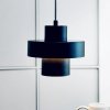 Dyberg Larsen závesná lampa Stoke, čierna, Ø 20 cm, kov - 9133
