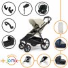 Set 11v1 Thule Urban Glide 4-wheel Soft beige 2024 +madlo+vanička Black+JOMK príslušenstvo+autosedačka Cybex+ISOFIX základňa+...