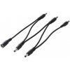 Napájacie káblová redukcia (DC power splitter) 1x zástrčka 5,5/2,1x11/5x zásuvka 5,5/2,1x11, tienený kábel 10 + 20cm