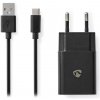 NEDIS síťová nabíječka/ USB-C/ 2.4 A/ 5.0 VDC/ černá/ kabel 1m