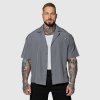 Oversized košeľa Iron Aesthetics Cuban, sivá, Veľkosť L, Farba Sivá