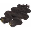 Vlnitý clip in maxi set 53cm pravé ľudské vlasy - REMY 200g - PRÍRODNÁ ČIERNA