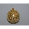ONREX Vianočná ozdoba sklenená guľa zlatá posyp pr. 8 cm