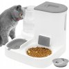 FONTÁNA NAPÁJADLO VODY A MISKA NA KRMIVO PRE MAČKY A PSY DÁVKOVAČ 2V1 SIVÝ