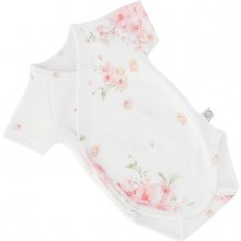 YOSOY Dojčenské body s krátkym rukávom 100% organická bavlna JAPANESE FLOWER
