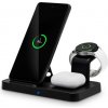 CONNECT IT MultiCharge 3v1 bezdrátová Qi nabíječka pro SAMSUNG, ČERNÁ CWC-9050-BK