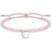 THOMAS SABO šnúrkový náramok Pink pearls heart A1985-813-9-L20v