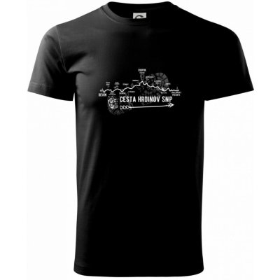 Heavy New Profil Cesta hrdinov SNP Obracene Devin Dukliansky priesmyk tričko pánske čierne