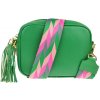 NovaKabelka.sk Bala Verde s prídavným popruhom II kožená talianska crossbody kabelka zelená
