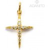ADANITO ZSF421 - Zlatý briliantový prívesok krížik