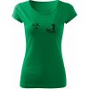 T-ričko Hunting dámske tričko Farba trička: Trávová zelená, Veľkosť: XS
