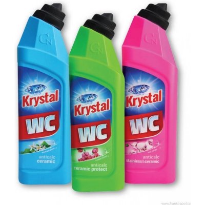 Krystal WC čistič 750 ml na nerez a keramiku růžový