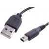 Avacom USB kábel (2.0), USB A samec - Nintendo 3DS samec, 1.2m, guľatý, čierny PWRB-CC-N3DS-1,2