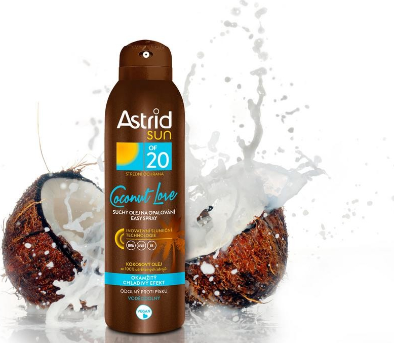 Astrid Sun Easy Spray Coconut Love suchý olej na opaľovanie SPF20 150 ml