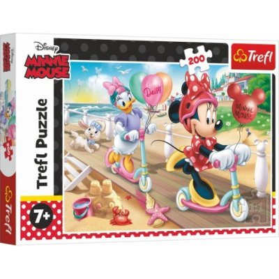 Trefl Puzzle Minnie na pláži/Disney Minnie 200 dielikov 48x34cm v krabici 33x23x4cm