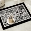 Absorpčná podložka 30 x 40 cm - Čierne retro dlaždice