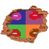 Diera 3D fototapeta na stenu Farebné pery 90x70 cm