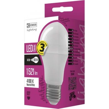 Emos LED žiarovka Classic A60 14W E27 neutrálna biela