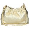 Mondo Italia Dámska kožená kabelka 794 zlatá Made in Italy Zlatá