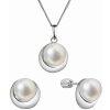 Perlová súprava polmesiac s riečnou perlou 29053.1B