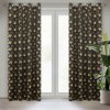 Zatemňovací záves so zlatou potlačou s motívom listov ginka 135 x 250 cm-HF-367217