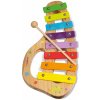 Drevený xylofón Music Xylophone Eichhorn farebný 8 tónov s kladivkom od 24 mes