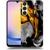 Picasee silikónový prehľadný obal pre Samsung Galaxy A25 A256B 5G - Black Gold