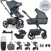 EASYWALKER SET Kočík 4v1 Harvey⁵ Premium Mineral Grey XXL RWS + CYBEX Aton B2 i-Size
