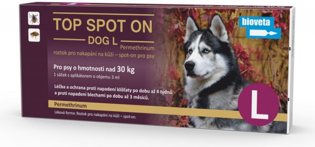 Bioveta Top spot-on Dog L nad 30 kg 1 x 3 ml