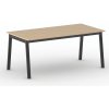 Rokovací kancelársky stôl PRIMO BASIC, 180x90 cm, čierna podnož, buk