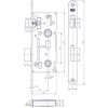 HOBES zámek K111 WC hloubka 60mm rozteč 72mm, štulp ocel pozink
