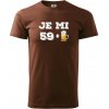 Je mi 60 pivo - Klasické pánske tričko vyššej gramáže - XS ( Čokoládová )