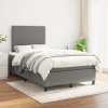 Box spring postel s matrací tmavě šedá 120x200 cm textil Šedá 3141682