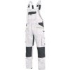 Canis CXS STRETCH Montérkové nohavice s náprsenkou pánske Biela Šedá