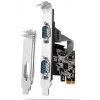 AXAGON PCEA-S2N, PCIe radič - 2x sériový port (RS232) 250 kbps, vr. LP