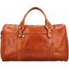 Cestovná kožená taška koňaková - Delami Ofelie koňak