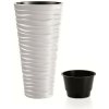 Květináč Prosperplast SAND SLIM bílý 29,6 cm