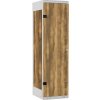 Tritón Pardubice, spol. s r. o. TRITON šatníková skriňa 1-dverová kov-lamino T1750, šedá - dub Baroque Amber