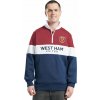 WEST HAM UNITED FC Mikina West Ham United, 1/4 zips, vínová/biela/tmavomodrá Veľkosť: L