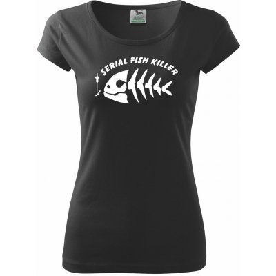 Rybaření Serial fish killer Pure dámske tričko Čierna