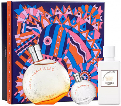 Hermes Eau Des Merveilles EDT 50 ml + telové mlieko 40 ml + EDT 7,5 ml darčeková sada