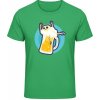 Akciové Gildan Soft-Style Tričko - Motív - Pivo so smrtkou - Irish Green - XL - Pánske