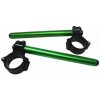 ACCOSSATO CNC-worked clip-ons ACCOSSATO CP004 with metal clamp composed of 2 half-rings 10 degrees inclination, green