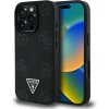 Guess – Peony Grained Hot Stamp Triangle MagSafe – kryt s MagSafe pre iPhone 16 Pro Max – čierny KF2348033