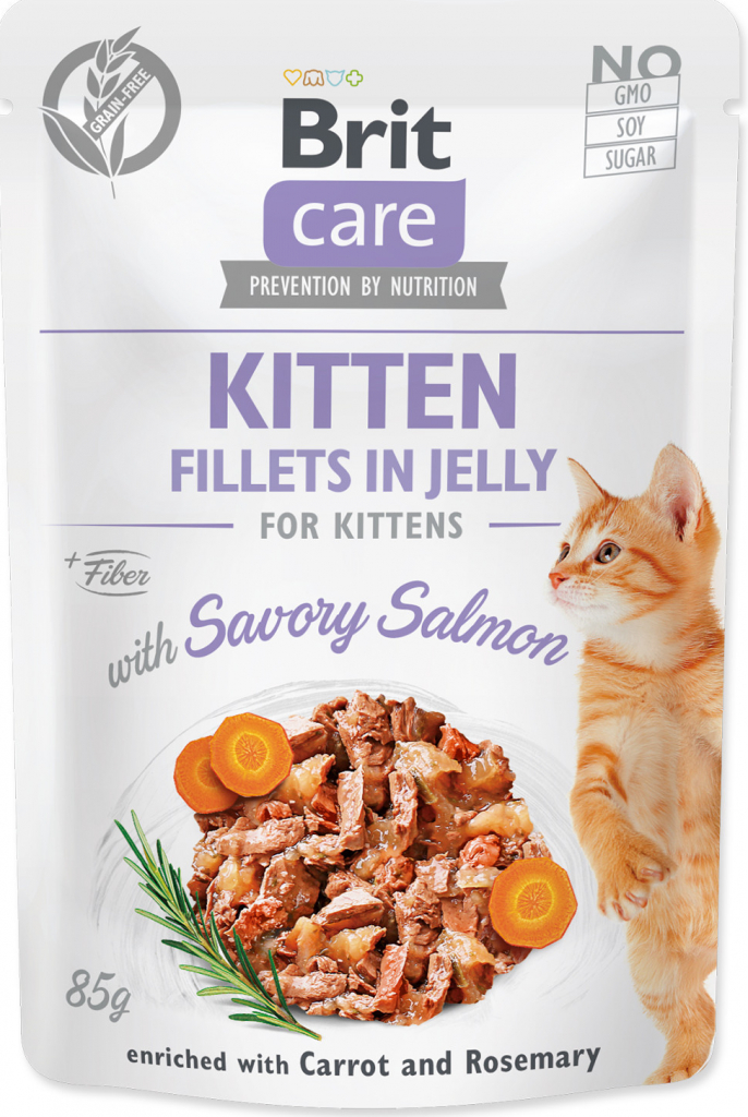 Brit Care Cat Pouch KITTEN Savory Salmon in Jelly 85 g