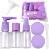Paradox Cestovný set nádob a fľašiek na kozmetiku HOLIDAY / Fialová